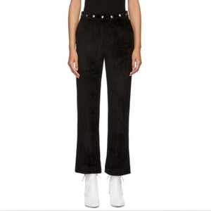 Alexachung Black Velvet Popper Tracksuit Trousers! Size 10